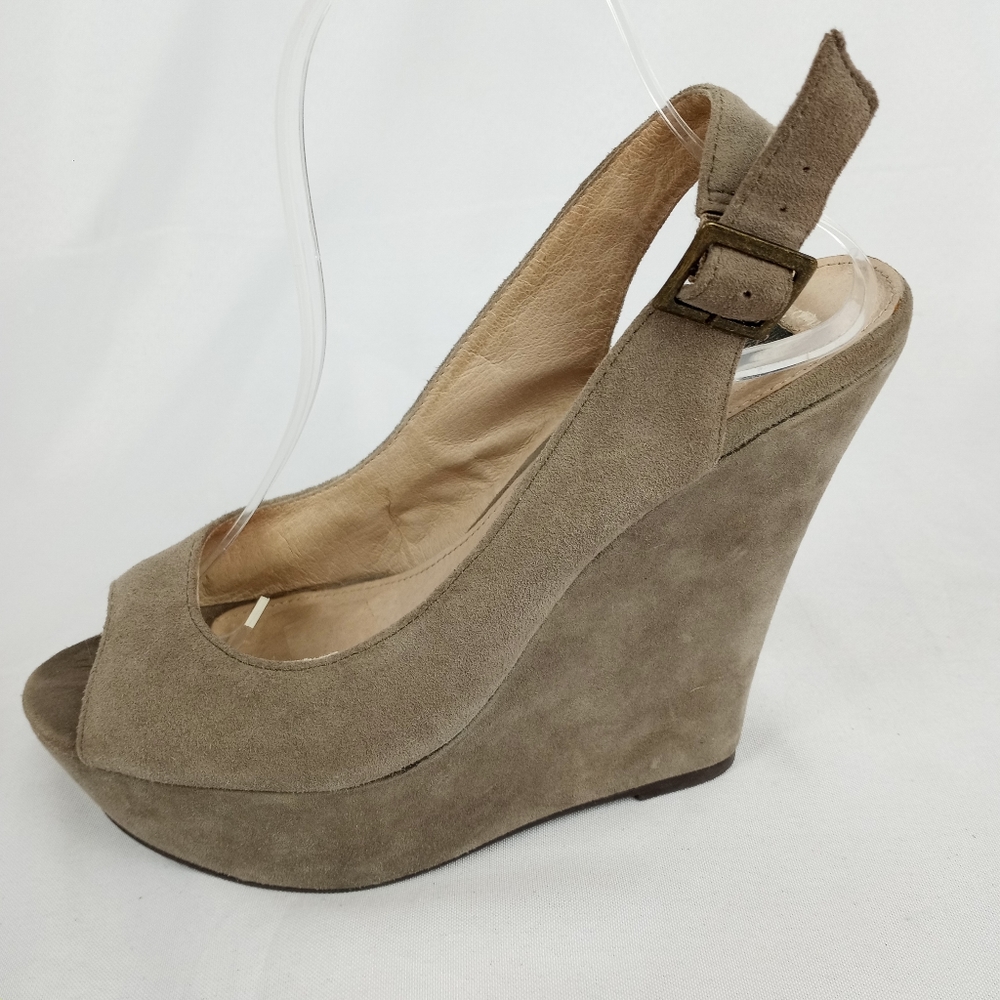 Steven By Steve Madden Wowzerr Suede Platform Wed… - image 1